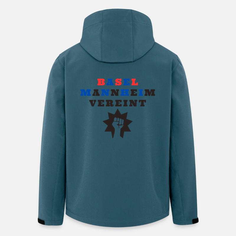 Basel und Mannheim vereint - Recycelte Männer Softshell-Jacke von Stanley/Stella - Dunkles Petrol