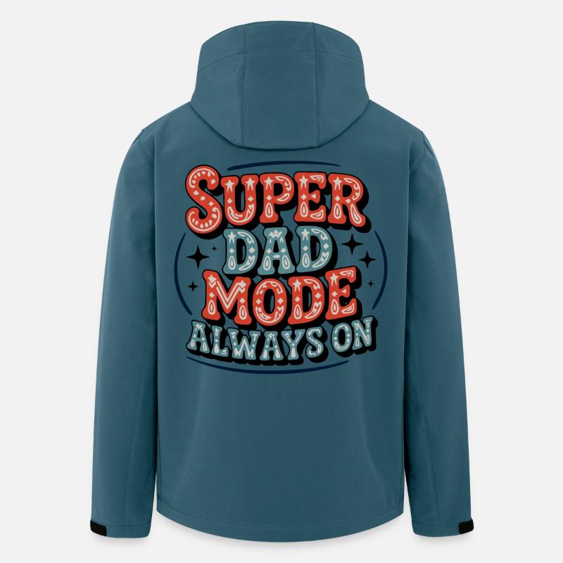 Super Dad Mode Immer Aktiv - Recycelte Männer Softshell-Jacke von Stanley/Stella - Dunkles Petrol