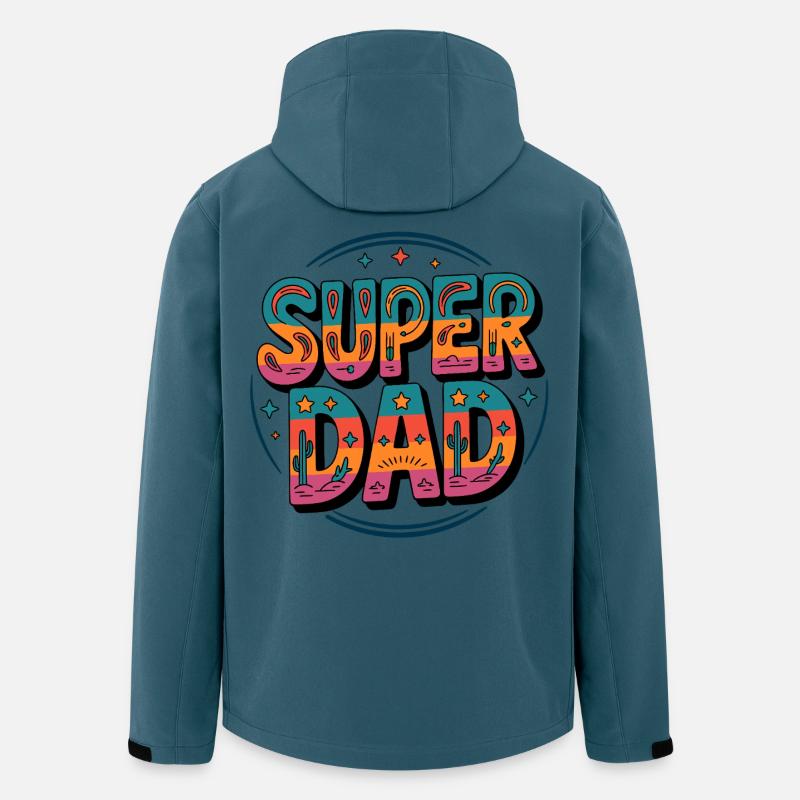Super Papa Super Dad - Men’s Recycled Softshell Jacket by Stanley/Stella - stargazer