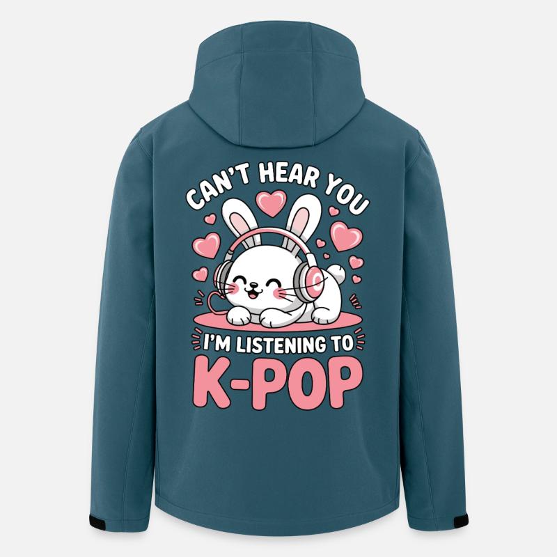 K-Pop Bunny mit Kopfhörern - Recycelte Männer Softshell-Jacke von Stanley/Stella - Dunkles Petrol