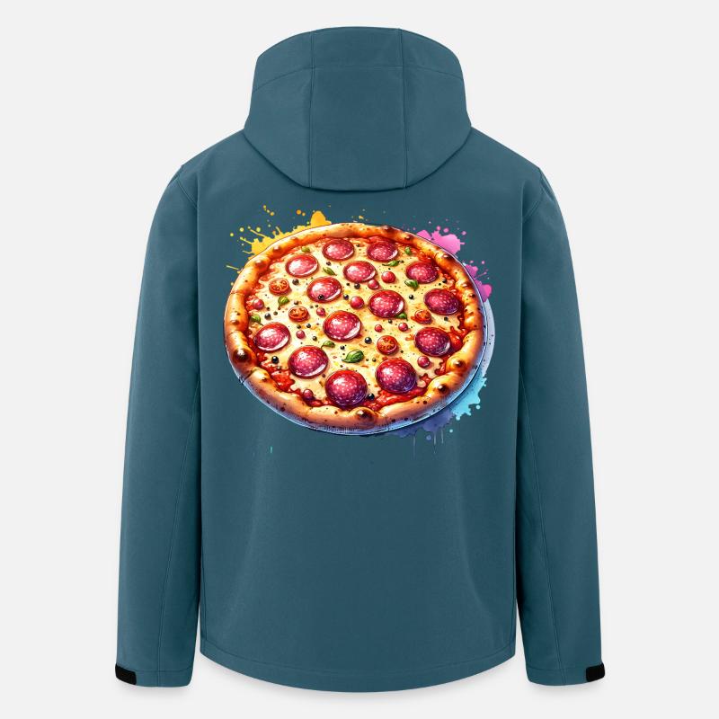 Pizza - Recycelte Männer Softshell-Jacke von Stanley/Stella - Dunkles Petrol