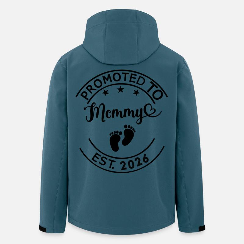 Zur Mama befördert - Recycelte Männer Softshell-Jacke von Stanley/Stella - Dunkles Petrol