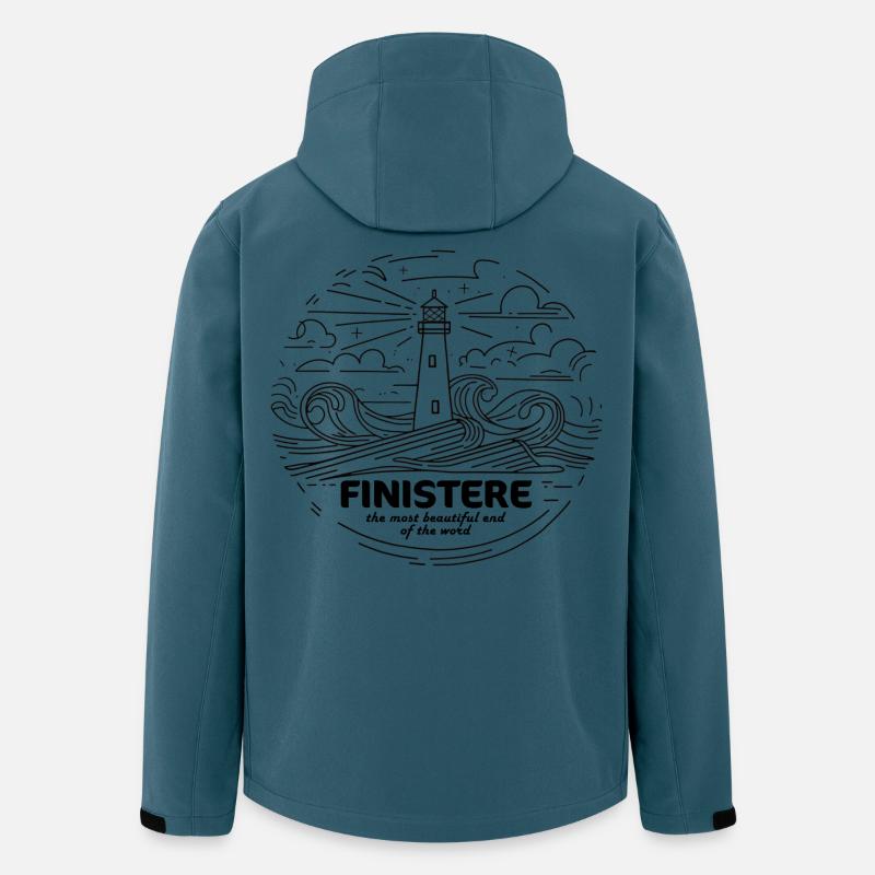 Finistère Souvenir Bretagne Pride - Recycelte Männer Softshell-Jacke von Stanley/Stella - Dunkles Petrol