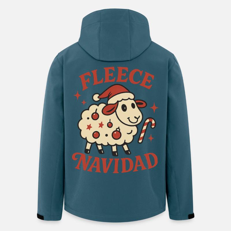 Lustiges Weihnachtsgeschenk Fleece Navidad - Recycelte Männer Softshell-Jacke von Stanley/Stella - Dunkles Petrol