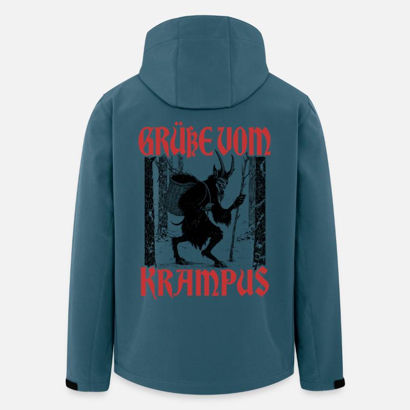 KRAMPUS NIKOLAUS NIKOLO PERCHTEN KRAMPERL - Recycelte Männer Softshell-Jacke von Stanley/Stella - Dunkles Petrol