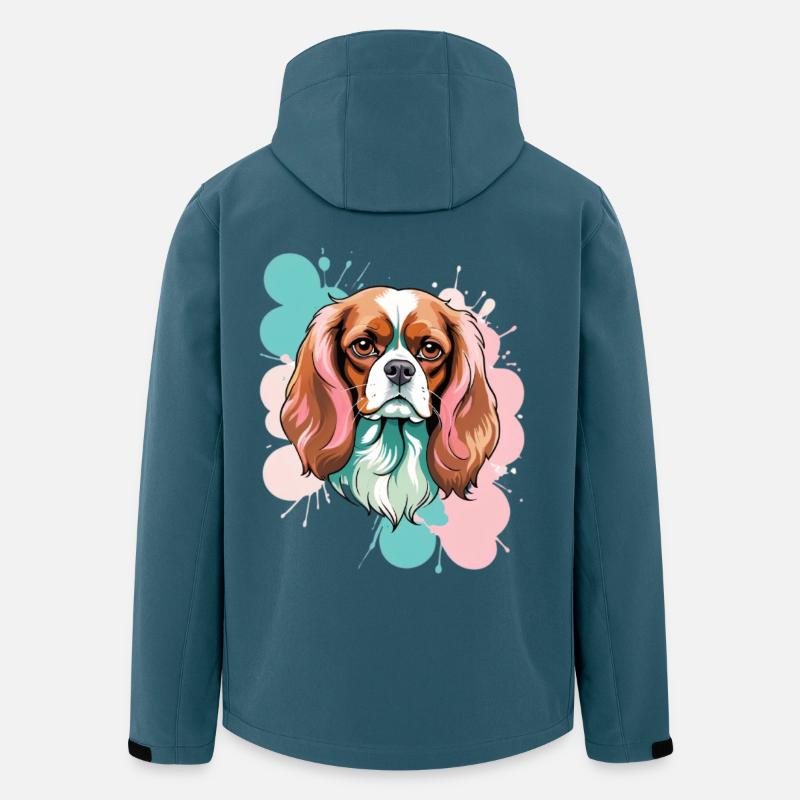 Cavalier King Charles Spaniel arbexplosion - Recycelte Männer Softshell-Jacke von Stanley/Stella - Dunkles Petrol