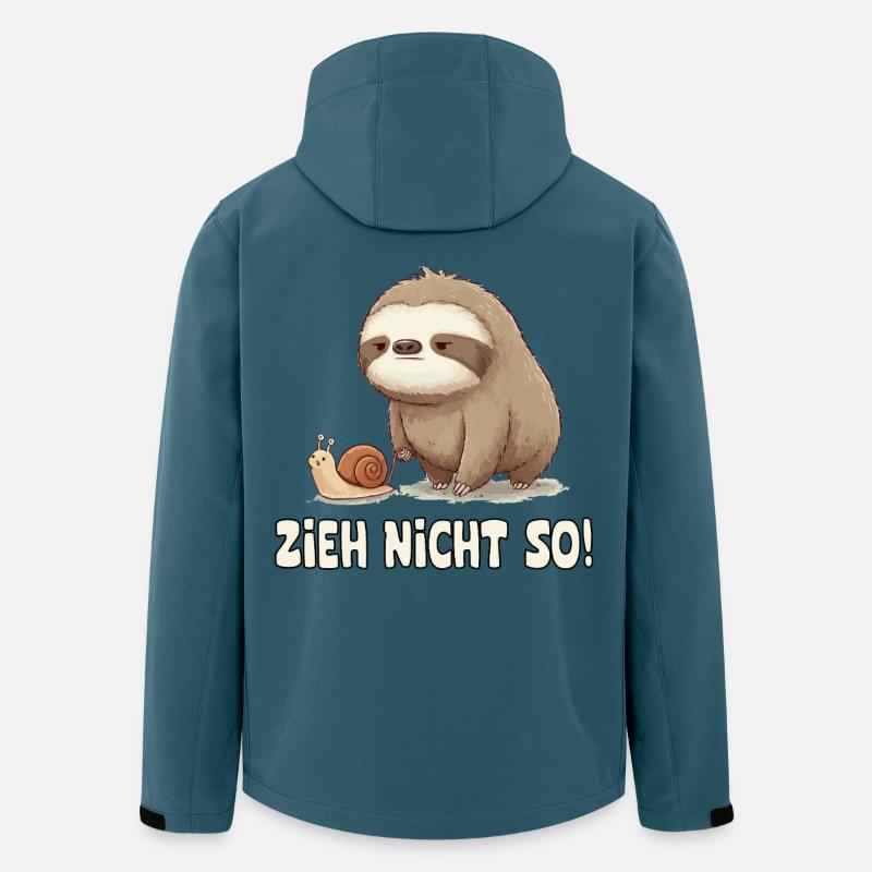 Ziehen Nicht So Sloth Cartoon - Recycelte Männer Softshell-Jacke von Stanley/Stella - Dunkles Petrol