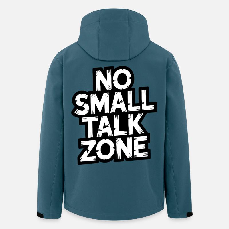 No Small Talk Zone - Recycelte Männer Softshell-Jacke von Stanley/Stella - Dunkles Petrol