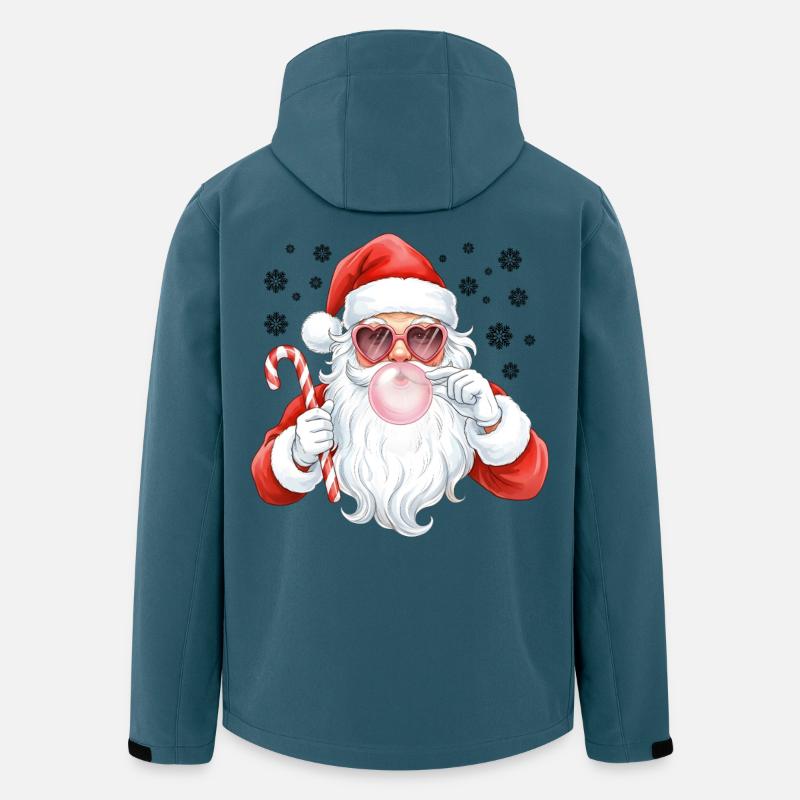 Santa Bubble Gum Pink - Recycelte Männer Softshell-Jacke von Stanley/Stella - Dunkles Petrol