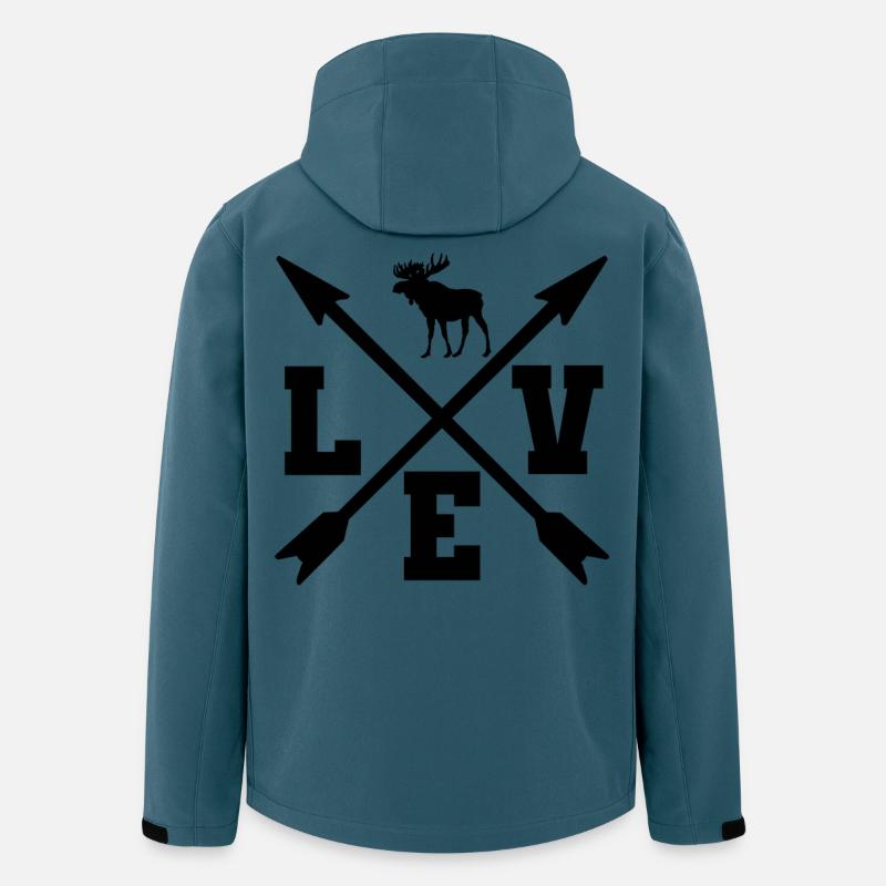Elch - Recycelte Männer Softshell-Jacke von Stanley/Stella - Dunkles Petrol