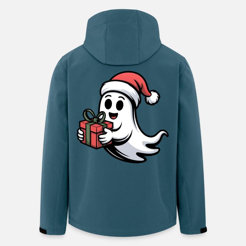 Weihnachtsgeist mit Geschenk - Recycelte Männer Softshell-Jacke von Stanley/Stella - Dunkles Petrol