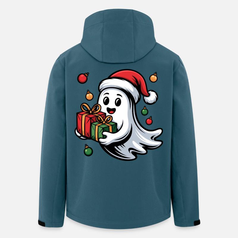 Weihnachtsgeist mit Geschenken - Recycelte Männer Softshell-Jacke von Stanley/Stella - Dunkles Petrol