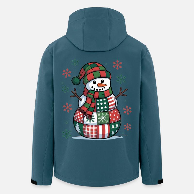 Schneemann Patchwork  - Recycelte Männer Softshell-Jacke von Stanley/Stella - Dunkles Petrol