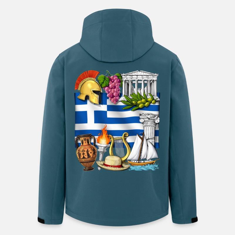 Griechisches Erbe - Recycelte Männer Softshell-Jacke von Stanley/Stella - Dunkles Petrol