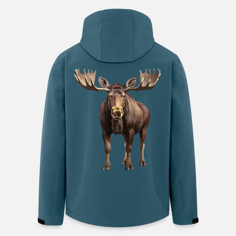 Elch - Recycelte Männer Softshell-Jacke von Stanley/Stella - Dunkles Petrol