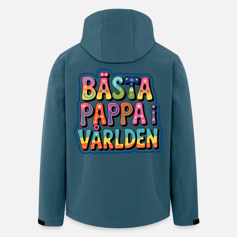 Bästa pappa i världen - Recycelte Männer Softshell-Jacke von Stanley/Stella - Dunkles Petrol