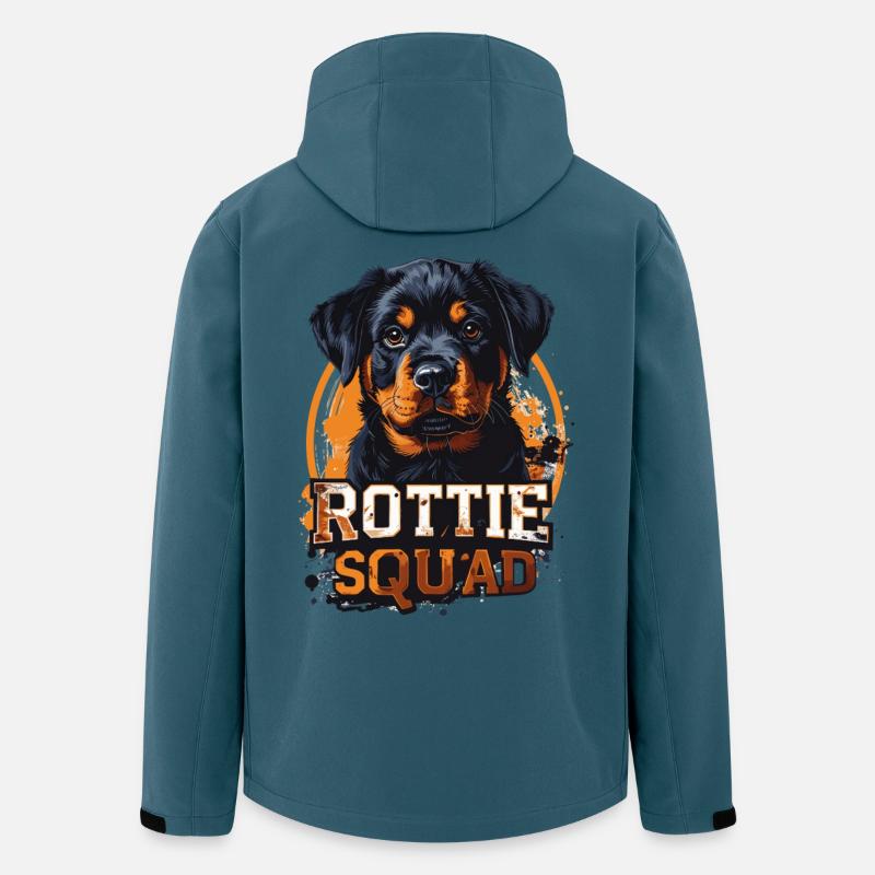 Rottie Squad – Conception Rottweiler solide - Veste softshell homme en polyester recyclé Stanley/Stella - bleu pétrole foncé
