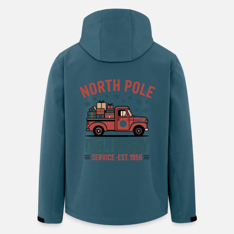 Vintage Weihnachtspost - Recycelte Männer Softshell-Jacke von Stanley/Stella - Dunkles Petrol