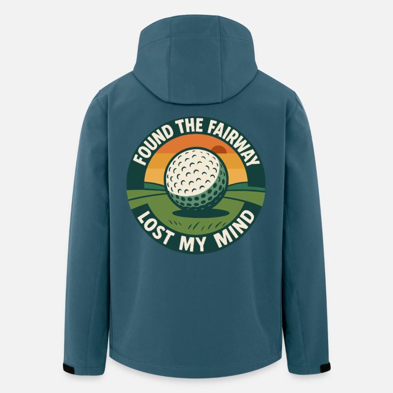Found The Fairway Lost My Mind Golf Humor - Recycelte Männer Softshell-Jacke von Stanley/Stella - Dunkles Petrol