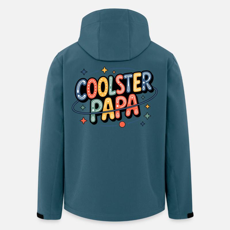 Coolster Dad Neon Retro - Recycelte Männer Softshell-Jacke von Stanley/Stella - Dunkles Petrol