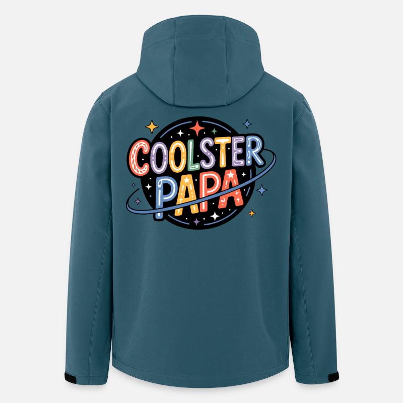 Coolster Papa - Recycelte Männer Softshell-Jacke von Stanley/Stella - Dunkles Petrol