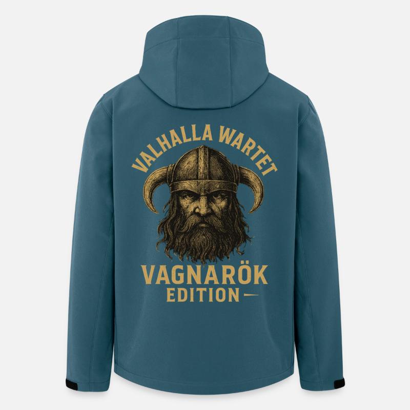Valhalla Wartet Vagnarök Edition Wikinger - Recycelte Männer Softshell-Jacke von Stanley/Stella - Dunkles Petrol