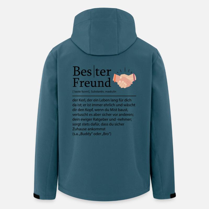 Beste Freunde Definition Freundschaft Geschenk - Recycelte Männer Softshell-Jacke von Stanley/Stella - Dunkles Petrol
