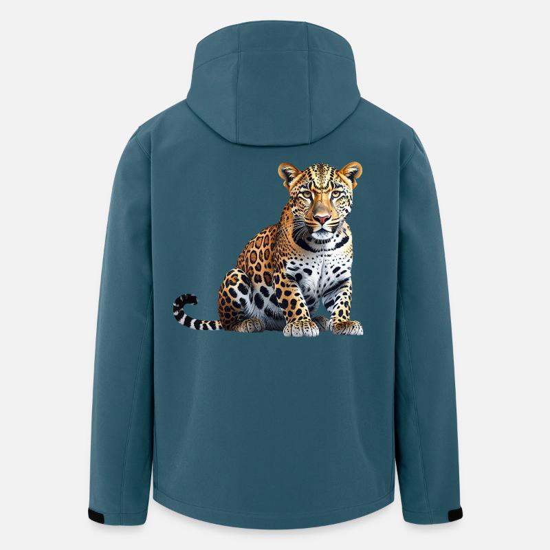 Leopard - Recycelte Männer Softshell-Jacke von Stanley/Stella - Dunkles Petrol