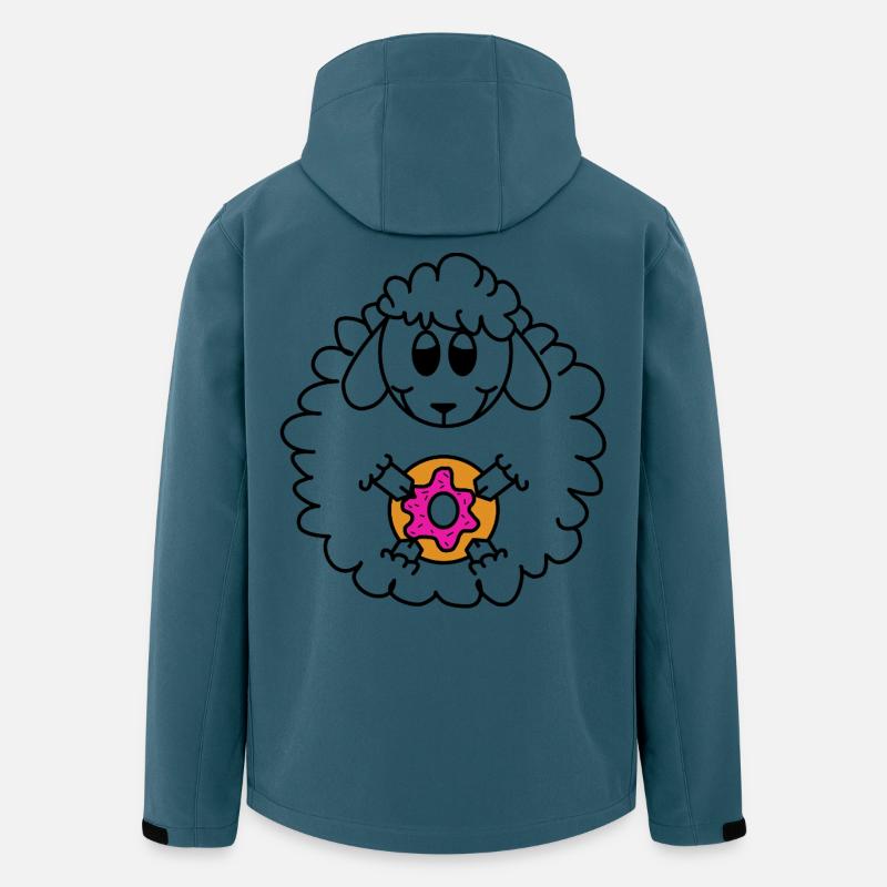Merinoschaf mit Donut - Recycelte Männer Softshell-Jacke von Stanley/Stella - Dunkles Petrol