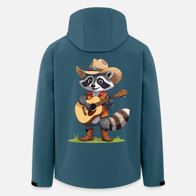Waschbär Ranchero - Recycelte Männer Softshell-Jacke von Stanley/Stella - Dunkles Petrol