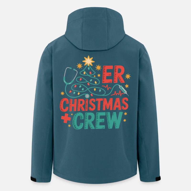 ER Weihnachts Crew - Recycelte Männer Softshell-Jacke von Stanley/Stella - Dunkles Petrol