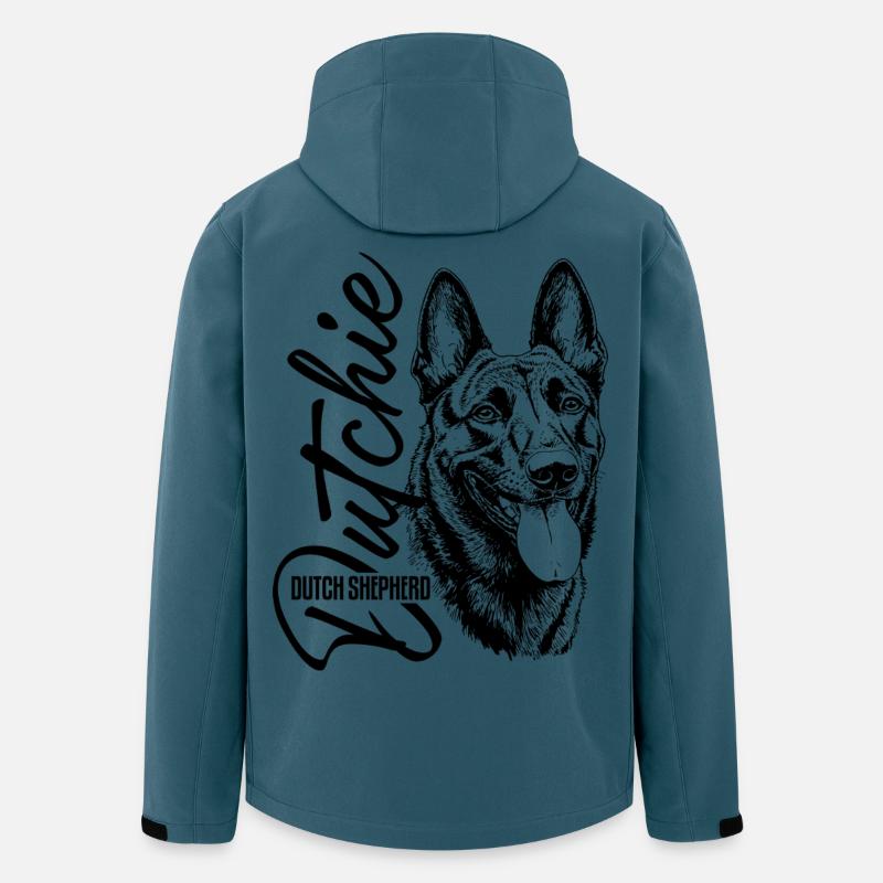 Dutchie - Holländischer Schäferhund - Recycelte Männer Softshell-Jacke von Stanley/Stella - Dunkles Petrol