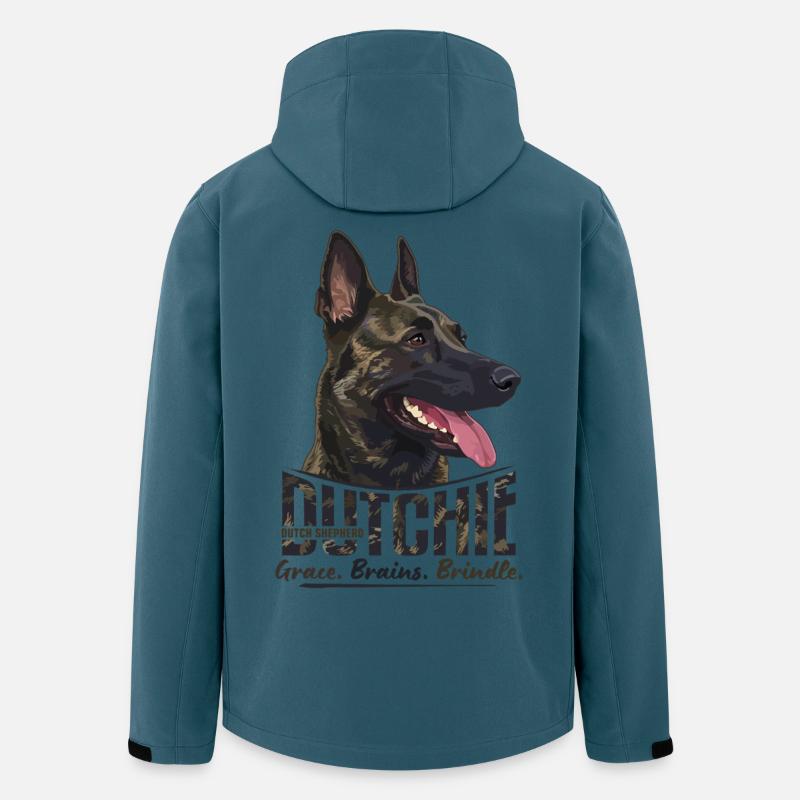 Dutchie - Holländischer Schäferhund - Recycelte Männer Softshell-Jacke von Stanley/Stella - Dunkles Petrol