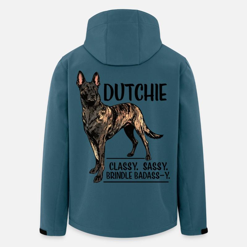 Dutchie - Holländischer Schäferhund - Recycelte Männer Softshell-Jacke von Stanley/Stella - Dunkles Petrol