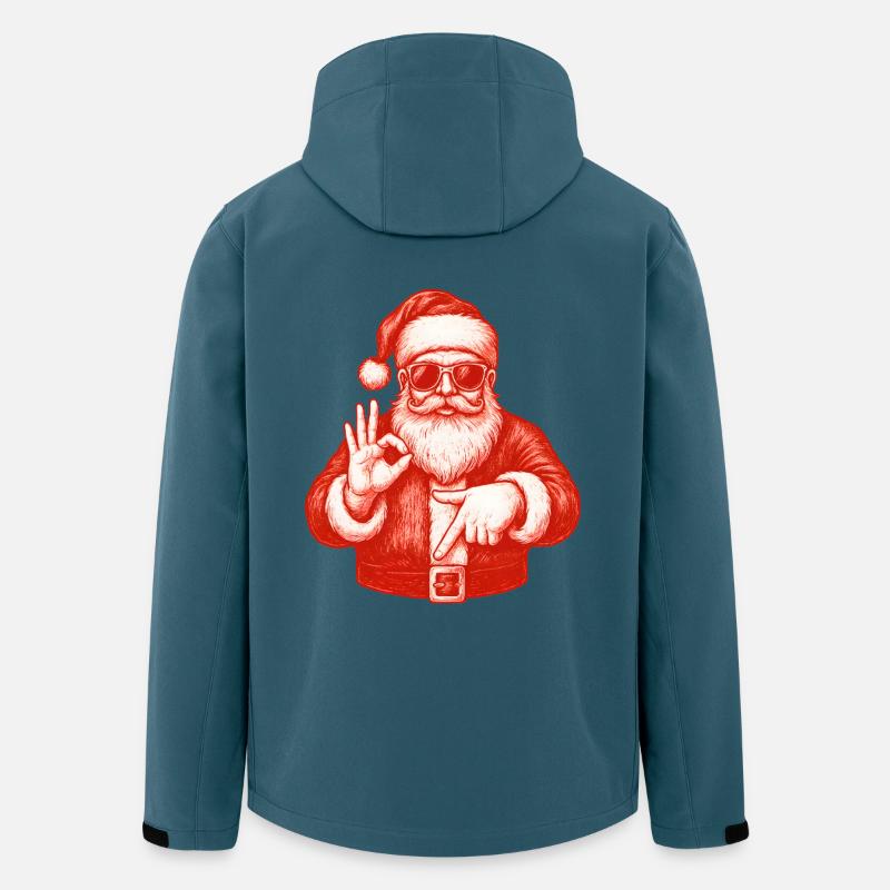 Weihnachtsmann Six Seven Meme Humor - Recycelte Männer Softshell-Jacke von Stanley/Stella - Dunkles Petrol