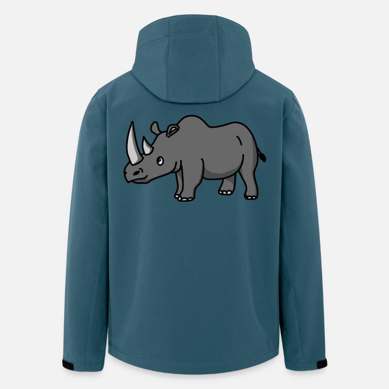 Nashorn - Recycelte Männer Softshell-Jacke von Stanley/Stella - Dunkles Petrol