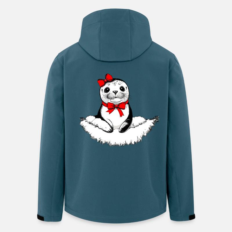 Bow-tiful Siegel – Weihnachtsausgabe - Recycelte Männer Softshell-Jacke von Stanley/Stella - Dunkles Petrol