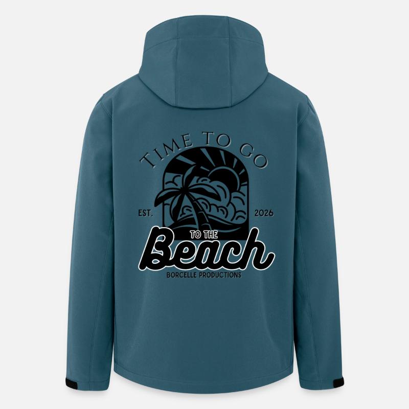 TIME GO IN THE BEACH - Recycelte Männer Softshell-Jacke von Stanley/Stella - Dunkles Petrol