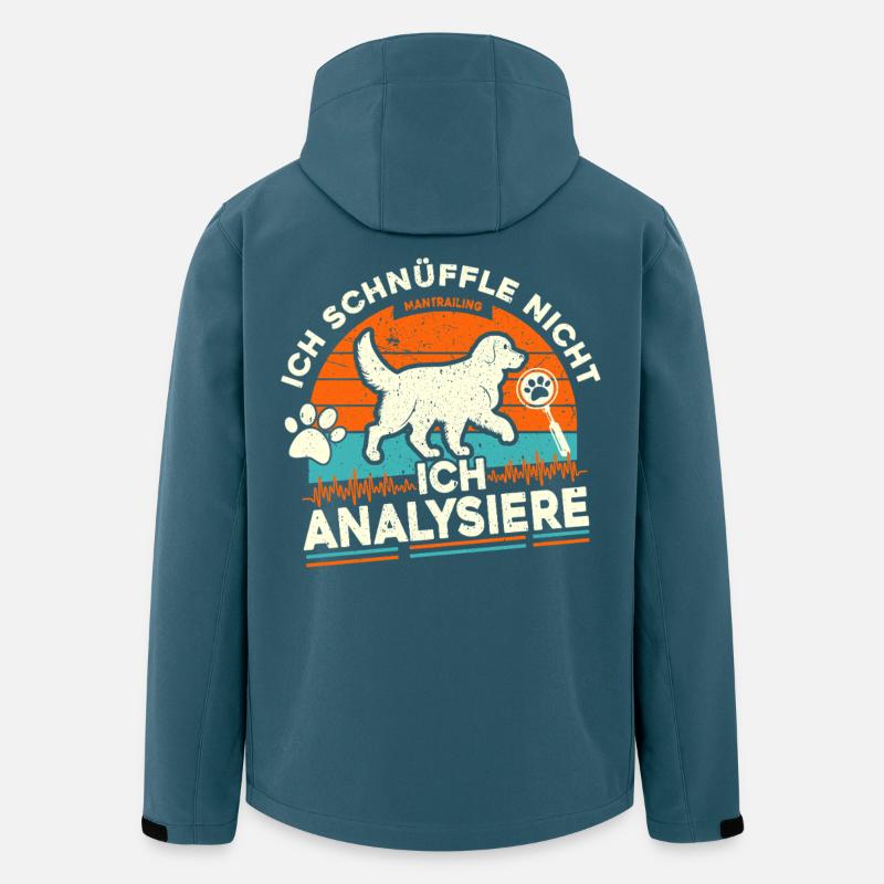 Ich schnüffle nicht - ich analysiere - Recycelte Männer Softshell-Jacke von Stanley/Stella - Dunkles Petrol