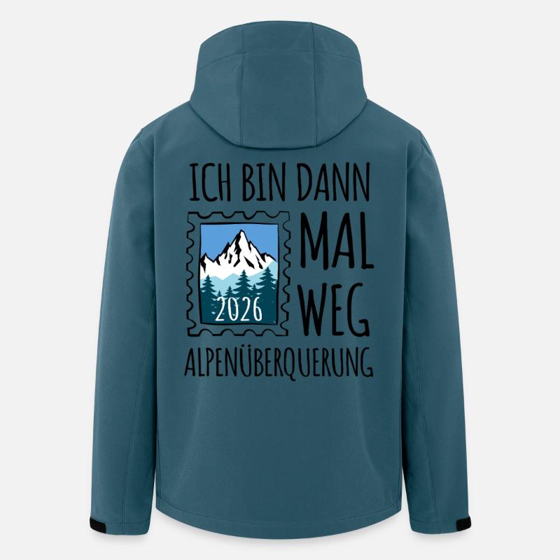 Alpen Überquerung 2026 - Wandern - Recycelte Männer Softshell-Jacke von Stanley/Stella - Dunkles Petrol