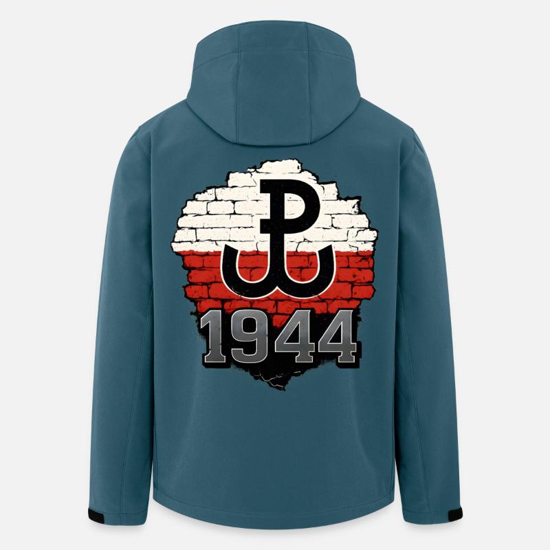 Polska Walcząca 1944 Wandgestaltung - Recycelte Männer Softshell-Jacke von Stanley/Stella - Dunkles Petrol