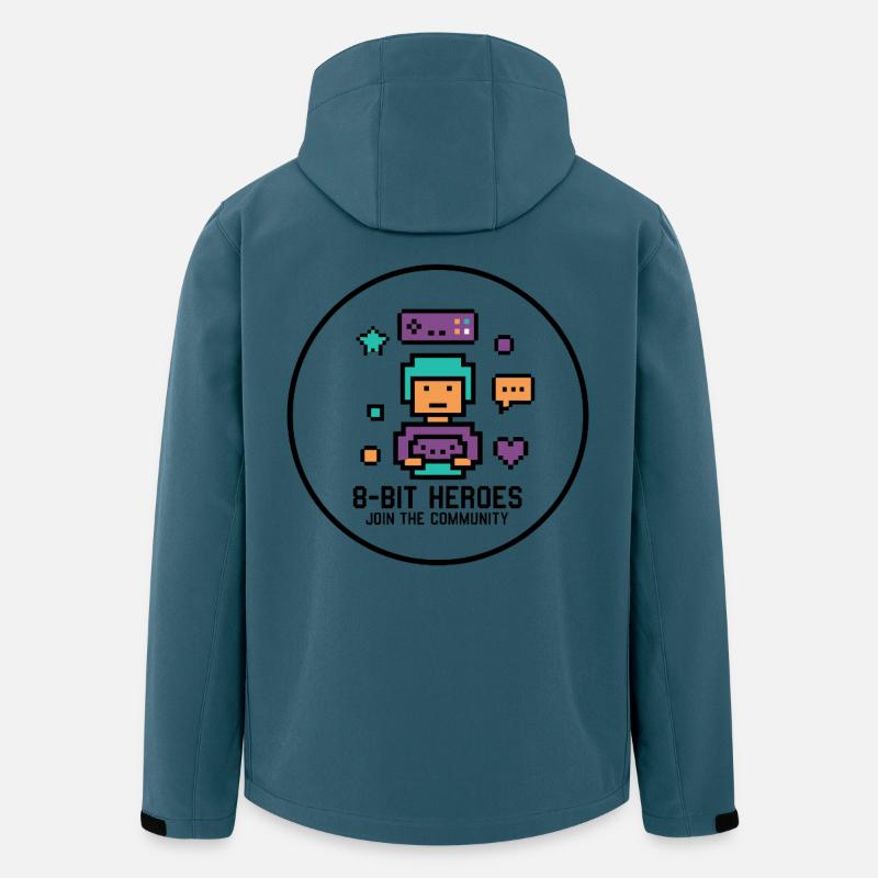 Pixel Gamer Retro 8-Bit Gaming Kult - Veste softshell homme en polyester recyclé Stanley/Stella - bleu pétrole foncé