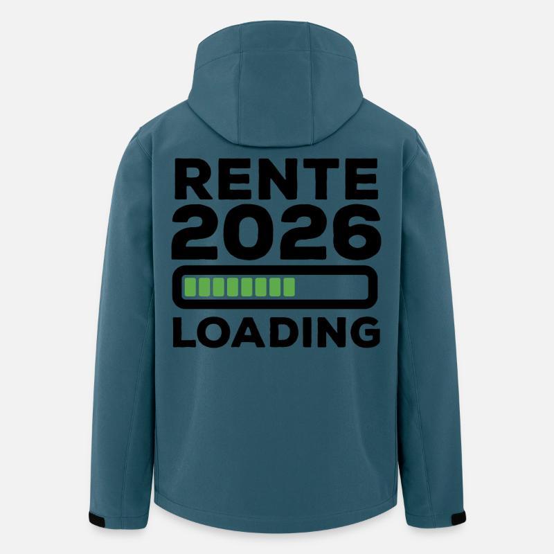 Rente 2026 loading - Ruhestand - Pension - Recycelte Männer Softshell-Jacke von Stanley/Stella - Dunkles Petrol