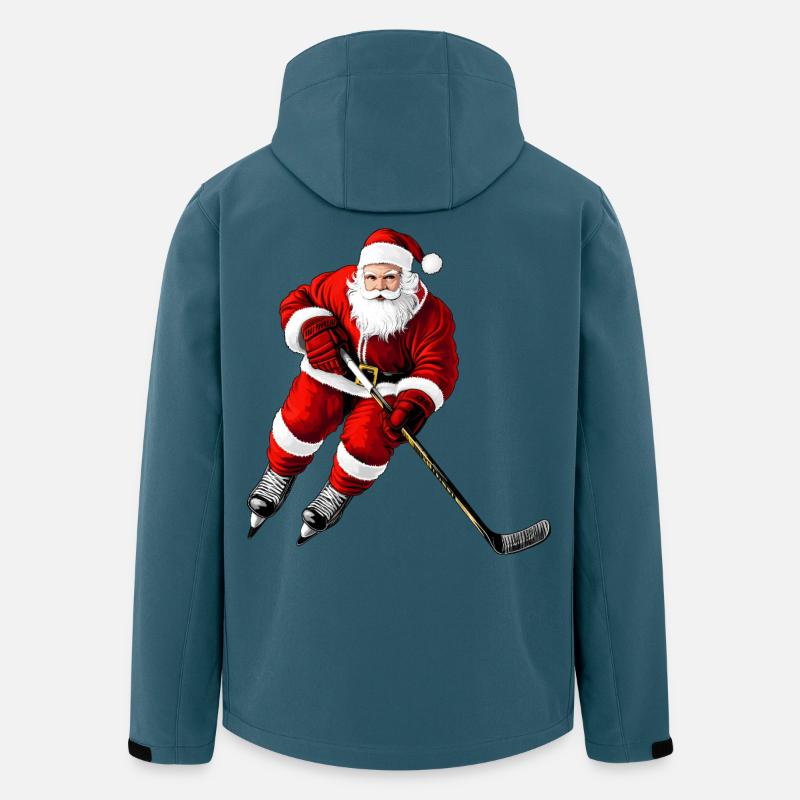 Weihnachten Eishockeyspieler - Recycelte Männer Softshell-Jacke von Stanley/Stella - Dunkles Petrol