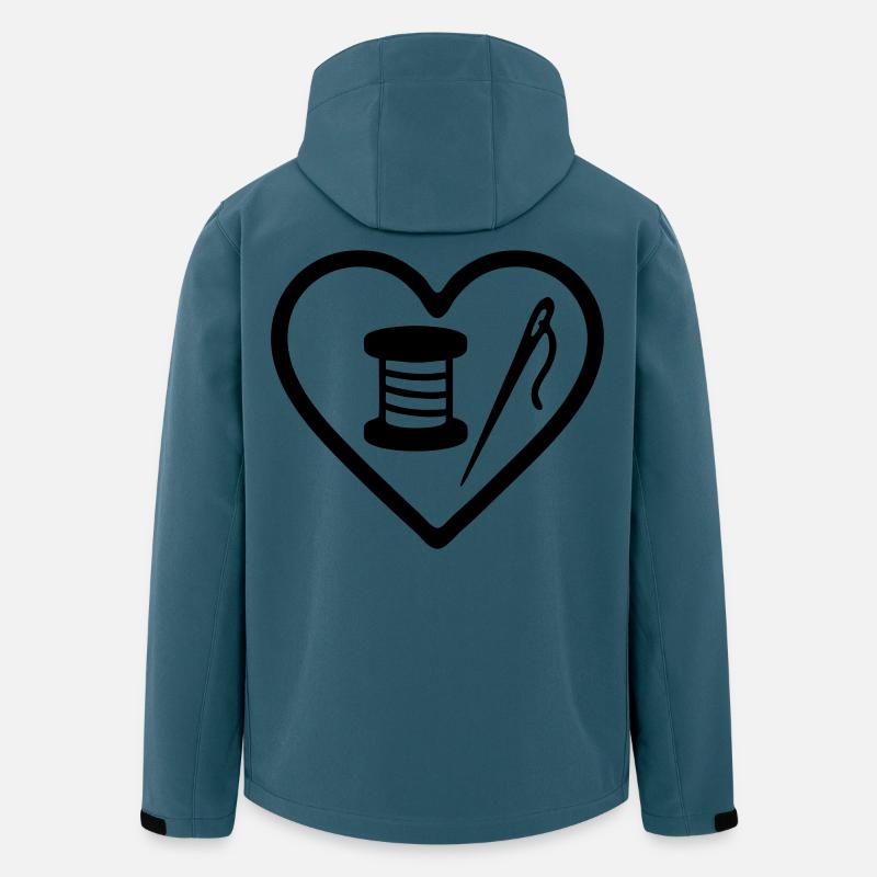 Coeur + Couture – Passion Couture - Veste softshell homme en polyester recyclé Stanley/Stella - bleu pétrole foncé