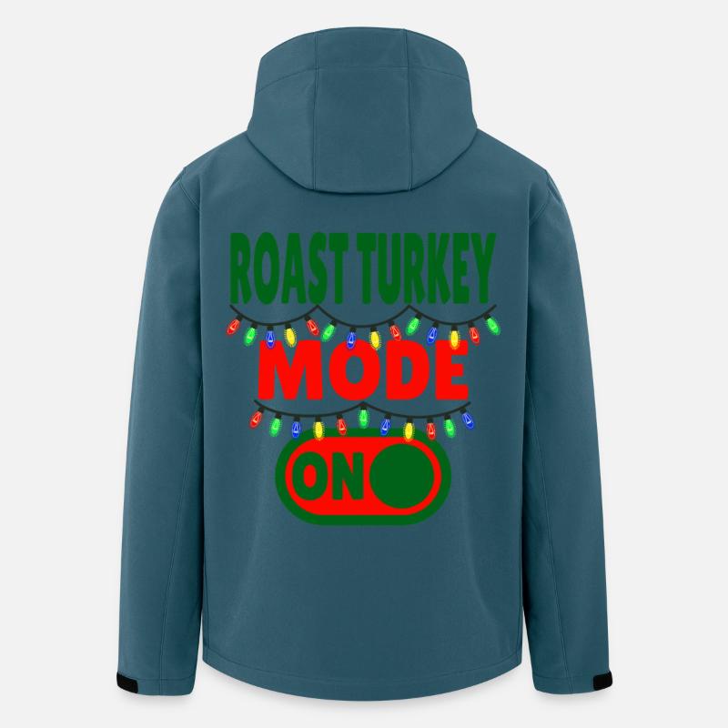 Mode dinde rôtie activé - Veste softshell homme en polyester recyclé Stanley/Stella - bleu pétrole foncé