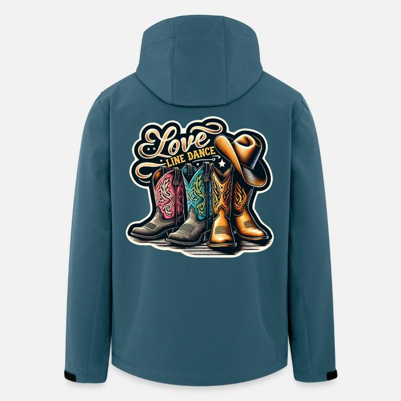 Love Line Dance Boots – Bunte Westernstiefel - Recycelte Männer Softshell-Jacke von Stanley/Stella - Dunkles Petrol
