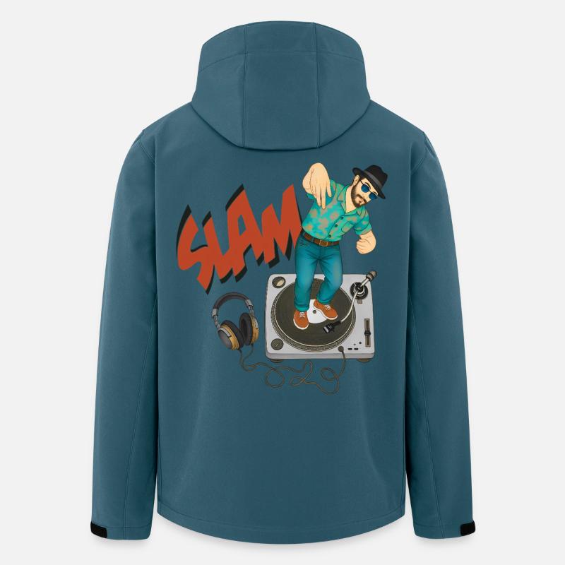 SLAM GUY – nette Leute - Recycelte Männer Softshell-Jacke von Stanley/Stella - Dunkles Petrol