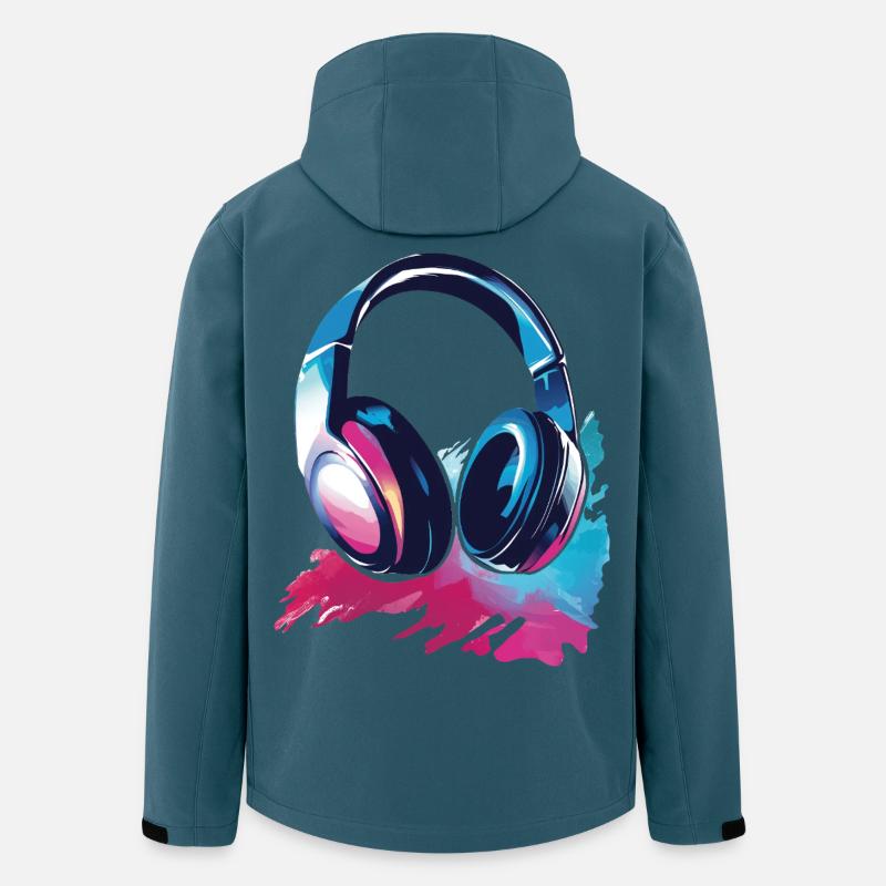 Headset Kopfhörer - Recycelte Männer Softshell-Jacke von Stanley/Stella - Dunkles Petrol