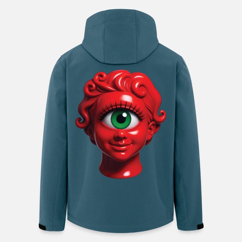 CYCLOP GIRL – nette Leute - Recycelte Männer Softshell-Jacke von Stanley/Stella - Dunkles Petrol